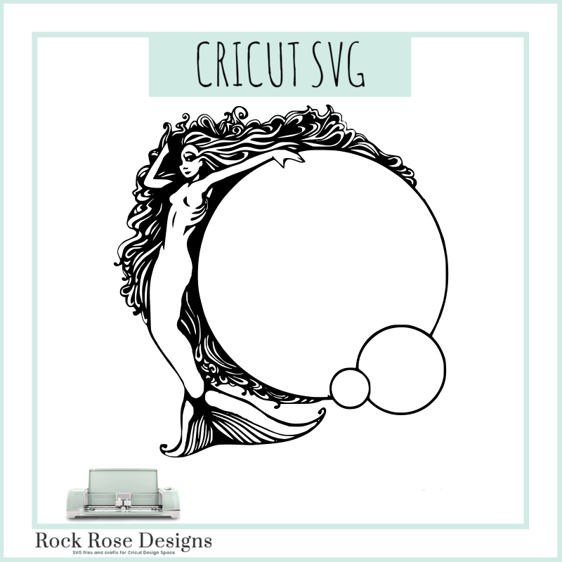Download Mermaid Circle Svg Cut File Rock Rose Designs Rock Rose Designs